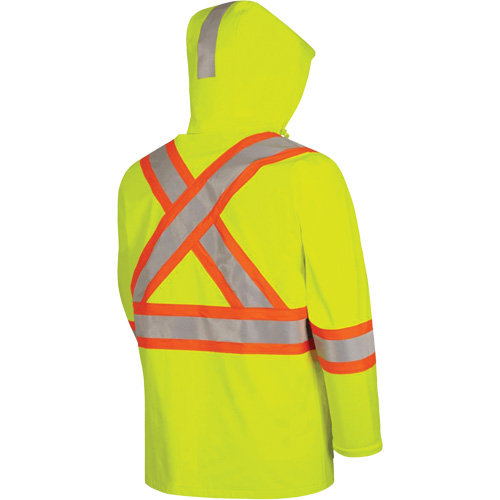 5881 Manteau de pluie ignifuge et protection contre les &eacute;clats d'arc &eacute;lectrique, T-petit, Jaune haute visibilit&eacute;, 10 cal/cm² R.M.G. Prévention