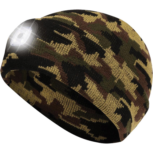 5677 Knit Toque with LED Headlight, Fleece Lining, One Size, Camo R.M.G. Prévention