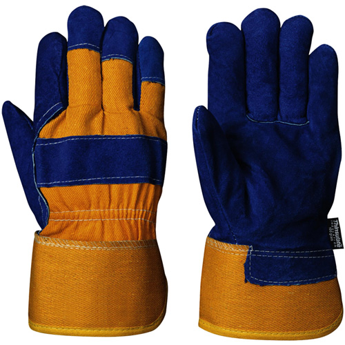 630 Blue Insulated Fitter's Gloves, One Size, Split Cowhide Palm, Boa Inner Lining R.M.G. Prévention