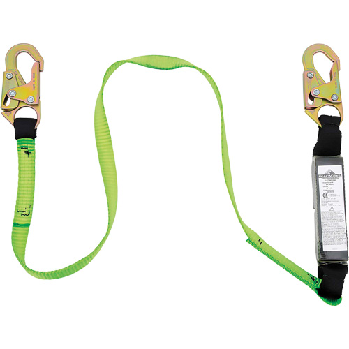 SA-5400-6 Shock Absorbing Lanyard, 6', Snap Hook Center, Snap Hook Leg Ends, Polyester R.M.G. Prévention