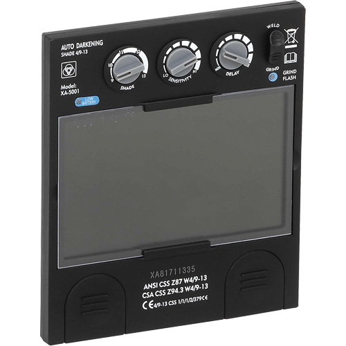 Filtre dobscurcissement automatique large &agrave; intensit&eacute; variable Advantage Plus, 5-1/4" la x 4-1/2" h Champ de vision, Pour utilisation avec S26200 R.M.G. Prévention
