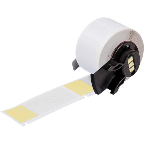 Self-Laminating Wrap-Around Wire & Cable Labels, Vinyl, 1" L x 2.5" H, White R.M.G. Prévention