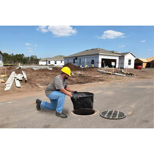 Bac de r&eacute;tention rond Ultra-Drain Guard avec orifice de trop-plein, Huile & s&eacute;diments, 22" - 25" lo x 22" - 25" la R.M.G. Prévention