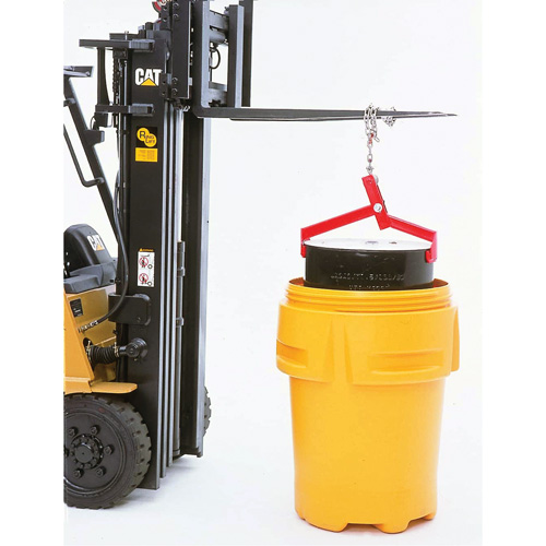 Ultra-Drum Lifter, 55 gal. US (45 gal. imp.), Cap. 1000 lb/453 kg R.M.G. Prévention