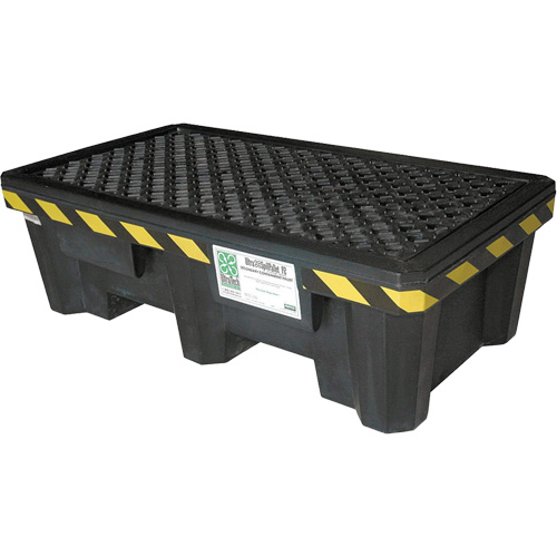 Ultra-Spill Pallet mod&egrave;le &eacute;conomique, 2 barils, Capacit&eacute; de d&eacute;versement 66 gal. US, 53" x 29" x 16,5" R.M.G. Prévention