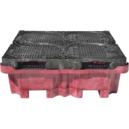 4-Drum Ultra-Spill King&reg; Drum Spill Pallet, 85 US gal. Spill Capacity, 51" x 51" x 17.5" R.M.G. Prévention