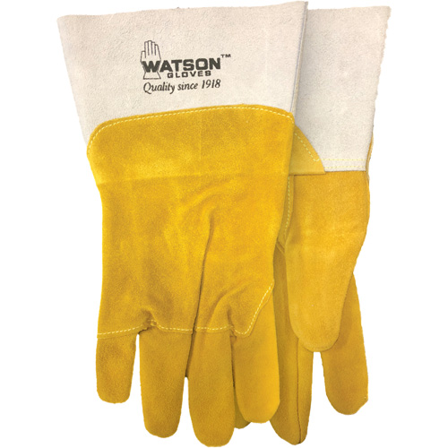 Gants de soudure robustes, Cuir fleur de ch&egrave;vre/Cuir de vache refendu, Taille Moyen R.M.G. Prévention
