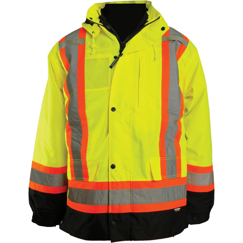 7-in-1 Jacket, Polyester, High Visibility Orange, Small R.M.G. Prévention