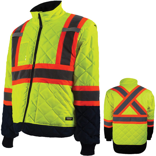 Freezer Jacket, Polyester, High Visibility Orange, Medium R.M.G. Prévention