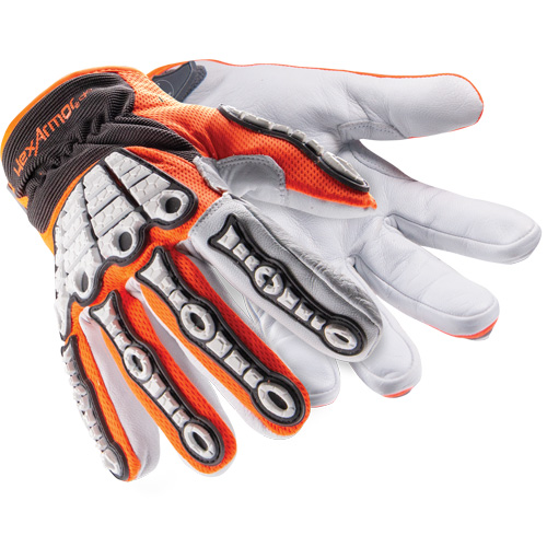 Gants r&eacute;sistants aux chocs Chrome SLT Oasis 4073, 6/T-petit, Paume en Ch&egrave;vre, Poignet Boucle et crochet R.M.G. Prévention