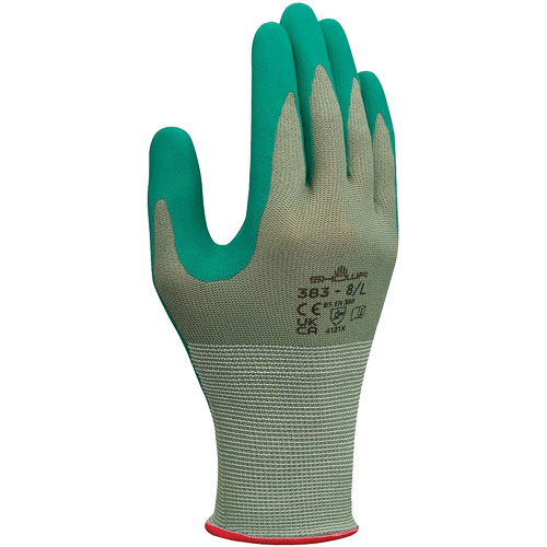 Gants de travail biod&eacute;gradables 383, 6/Petit, R&ecirc;vetement Nitrile, Calibre 13, Enveloppe en Polyester R.M.G. Prévention