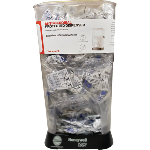 Distributeur de bouchons doreille filaires HL400 AM avec boîte de bouchons doreille AS-30W R.M.G. Prévention