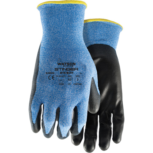 359 Stealth Stinger Cut Resistant Gloves, Size X-Small, 15 Gauge, Polyurethane Coated, Glass Fibre/Nylon/Spandex Shell, ASTM ANSI Level A2/EN 388 Level B R.M.G. Prévention