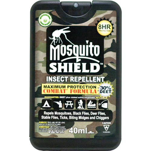 Insectifuge de format poche Mosquito Shield, DEET &agrave; 30 %, Vaporisateur, 40 ml R.M.G. Prévention