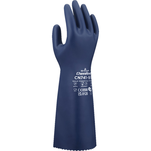 Gants r&eacute;sistants aux produits chimiques CN741, Taille Petit/7, 15" lo, Nitrile, 15 mils R.M.G. Prévention