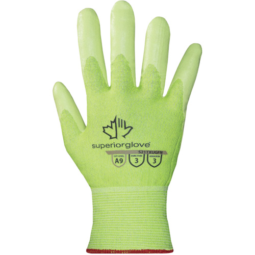 Gants haute visibilit&eacute; r&eacute;sistants &agrave; la coupe S21TXUGFN, Taille 5/2T-petit, Calibre 21, Rev&ecirc;tement Nitrile, Enveloppe en TenActiv, ASTM ANSI niveau A9 R.M.G. Prévention
