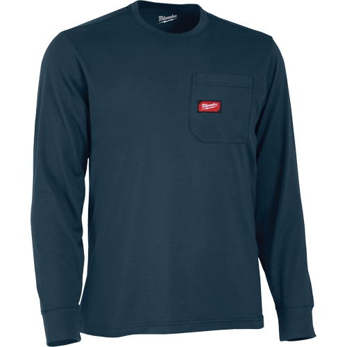 Gridiron Long-Sleeved Pocket-T-Shirt, Men's, Small, Blue R.M.G. Prévention