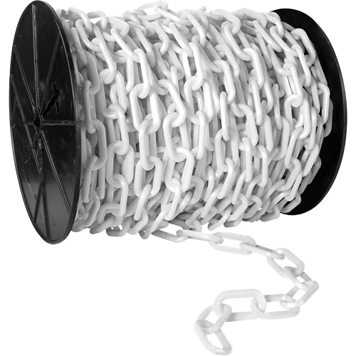 Heavy-Duty Plastic Safety Chain, Orange, 2" Link, 120' Length R.M.G. Prévention