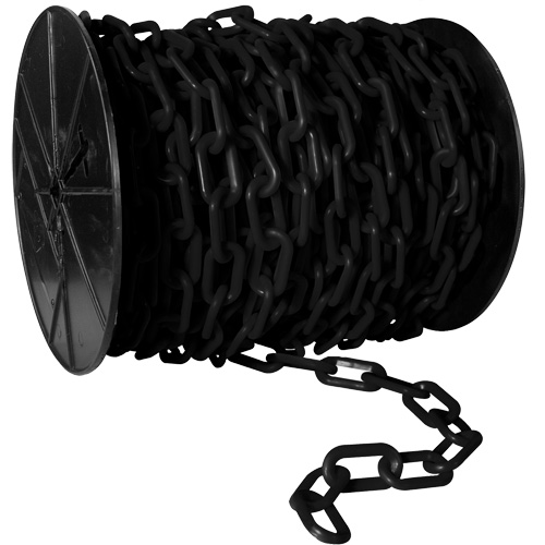 Heavy-Duty Plastic Safety Chain, White, 2" Link, 100' Length R.M.G. Prévention