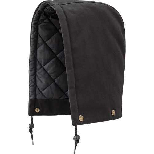 538BK Hood for Quilted Safety Parka, Bomber or Coverall, Black, Cotton R.M.G. Prévention