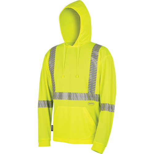 6965 Chandail &agrave; capuchon de s&eacute;curit&eacute; en il-de-perdrix, Petit, Jaune lime haute visibilit&eacute; R.M.G. Prévention