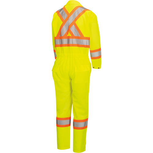 5999AW Women's High-Visibility Traffic Safety Coveralls, X-Small, High Visibility Lime-Yellow R.M.G. Prévention