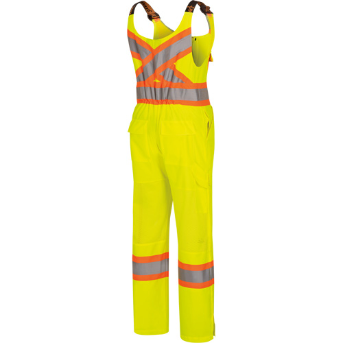 6000W Women's High-Visibility Traffic Safety Overalls, Polyester, X-Small, High Visibility Lime-Yellow R.M.G. Prévention