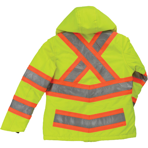 Manteau de s&eacute;curit&eacute; isolant et extensible pour femmes, Polyester, Jaune lime haute visibilit&eacute;, 2T-Grand R.M.G. Prévention