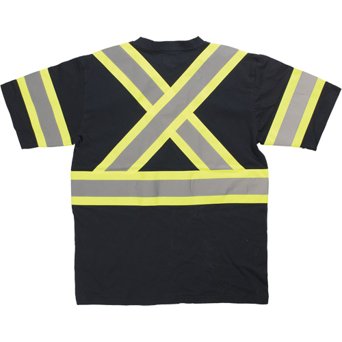 Short Sleeve Safety T-Shirt, Cotton, X-Small, Black R.M.G. Prévention