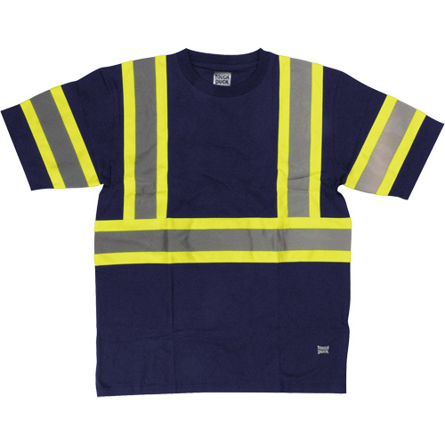 Short Sleeve Safety T-Shirt, Cotton, X-Small, Navy Blue R.M.G. Prévention