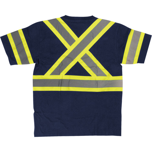 Short Sleeve Safety T-Shirt, Cotton, X-Small, Navy Blue R.M.G. Prévention