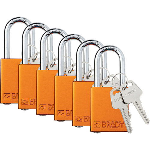 Lockout Padlock, Safety Padlock, Keyed Different, Aluminum, 1-1/2" Width R.M.G. Prévention