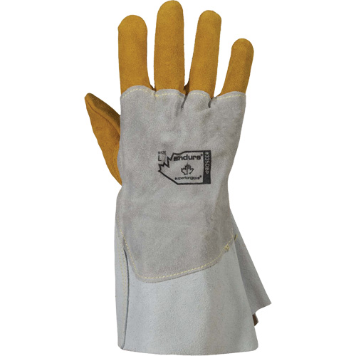 Gants de soudage 335DBP Endura, Cuir de vache refendu/Cuir d'&eacute;lan refendu, Taille Petit R.M.G. Prévention