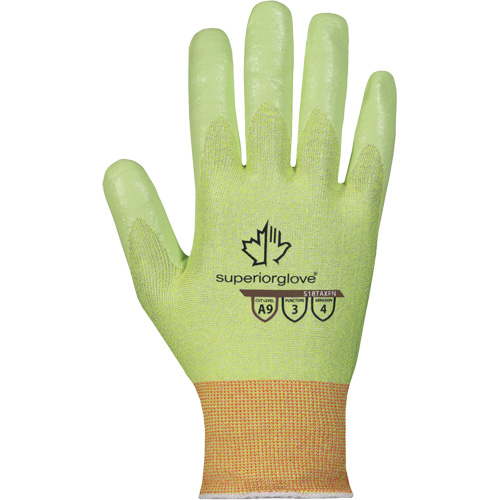 Hi-Viz S18TAXFN Cut-Resistant Gloves, Size 6, 18 Gauge, Foam Nitrile Coated, TenActiv Shell, ASTM ANSI Level A9 R.M.G. Prévention