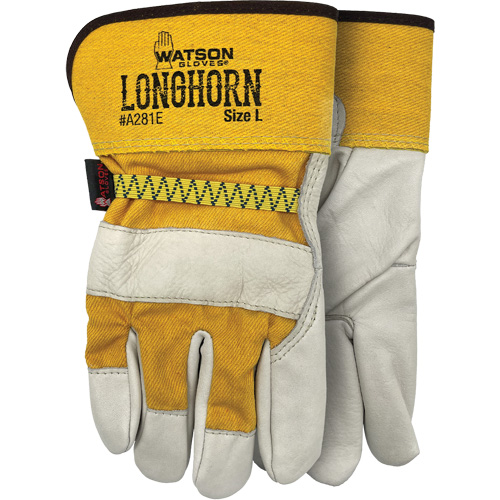 Longhorn Gloves, Large, Grain Cowhide Palm R.M.G. Prévention