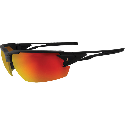 Pumori Safety Glasses, Red/Mirror Lens, Anti-Scratch, ANSI Z87+/MCEPS GL-PD 10-12/Meets/Exceeds CSA Z94.3 R.M.G. Prévention