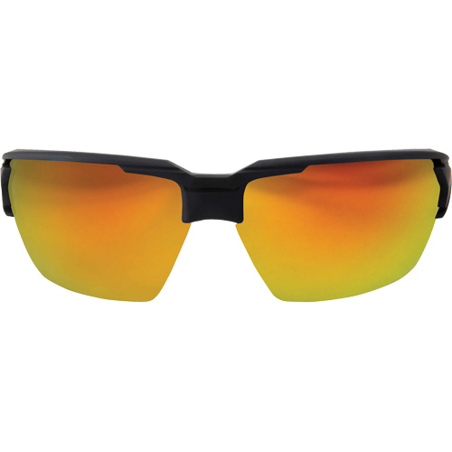 Pumori Safety Glasses, Red/Mirror Lens, Anti-Scratch, ANSI Z87+/MCEPS GL-PD 10-12/Meets/Exceeds CSA Z94.3 R.M.G. Prévention