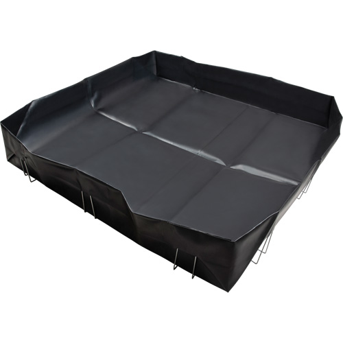 Berme &agrave; support en fil m&eacute;tallique, Capacit&eacute; 268 gal. US, 6' la x 8' lo x 12" h, Support en L R.M.G. Prévention