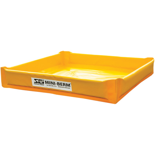Yellow PVC Mini-Berm, 60 US gal. Capacity, 4' W x 4' L x 6" H R.M.G. Prévention
