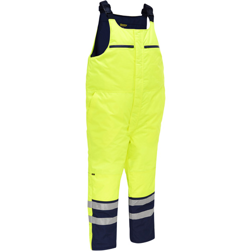 Salopette pour le froid extr&ecirc;me Bisley, Polyester, Petit, Jaune lime haute visibilit&eacute; R.M.G. Prévention