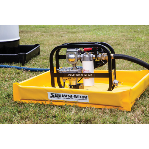 Yellow PVC Mini-Berm, 10 US gal. Capacity, 2' W x 2' L x 4" H R.M.G. Prévention