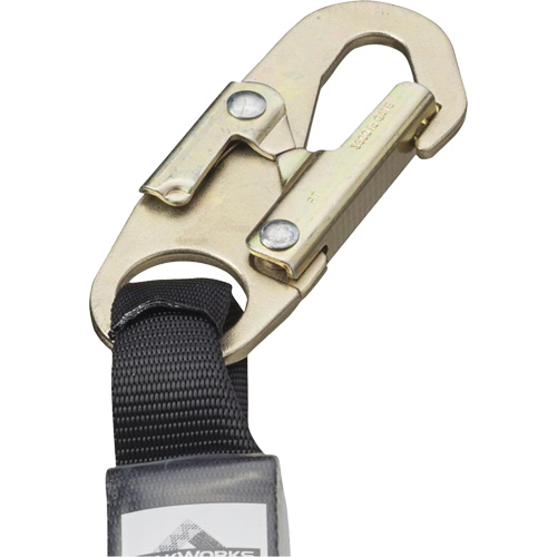 SA-5500-4 Shock Absorbing Lanyard, 4', Snap Hook Center, Snap Hook Leg Ends, Galvanized Steel R.M.G. Prévention