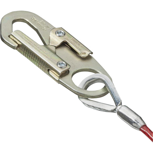 SA-5500-4 Shock Absorbing Lanyard, 4', Snap Hook Center, Snap Hook Leg Ends, Galvanized Steel R.M.G. Prévention