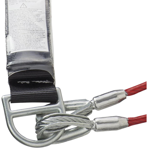 SA-55522-4 PVC-Coated Shock Absorbing Lanyard, 4', Form Hook Center, Snap Hook Leg Ends, Galvanized Steel R.M.G. Prévention