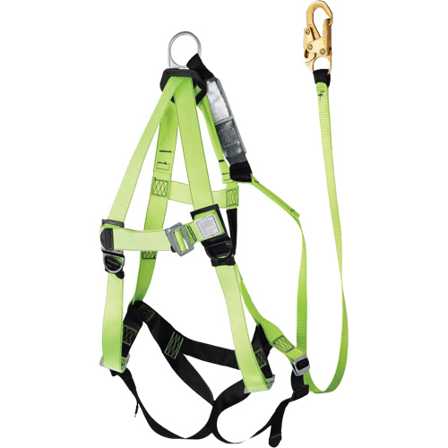 FBH-10000A6440-4 4' Class A Harness & Lanyard with 350 lbs. Capacity, Harness/Lanyard Combo R.M.G. Prévention