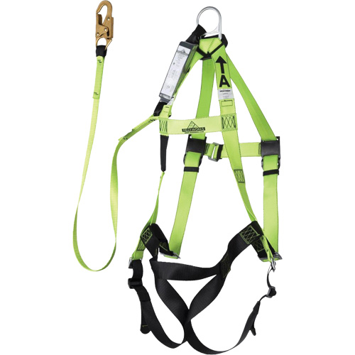 FBH-10000A6440-4 4' Class A Harness & Lanyard with 350 lbs. Capacity, Harness/Lanyard Combo R.M.G. Prévention
