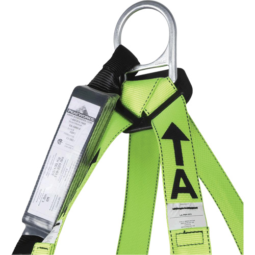 FBH-10000A6440-4 4' Class A Harness & Lanyard with 350 lbs. Capacity, Harness/Lanyard Combo R.M.G. Prévention