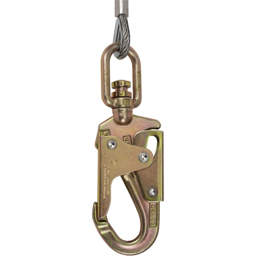 SRL-73302-20LE Self-Retracting Lifeline, 20', Galvanized Steel, Swivel R.M.G. Prévention