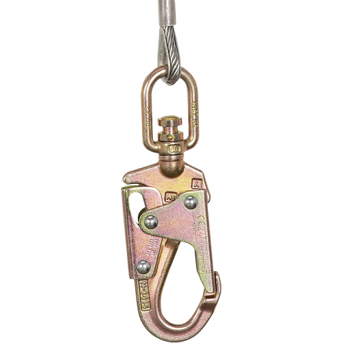 SRL-73302-60LE Self-Retracting Lifeline, 60', Galvanized Steel, Swivel R.M.G. Prévention