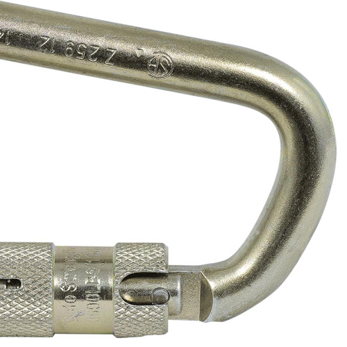 CP-03015-1 Zinc Plated Carabiner with 1" Gate Opening, Steel R.M.G. Prévention